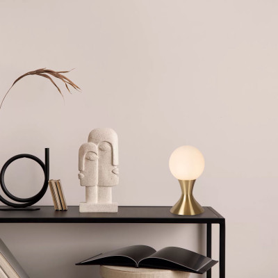  Lucide - Moya - Lampada da tavolo con struttura in metallo e diffusore in vetro opalino - 1 Lampadina G9 3W - IP20 - SKU: 25516/01/ 