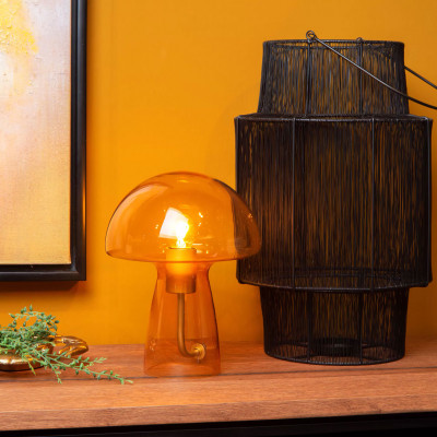  Lucide - Fungo - Lampada da tavolo dal design moderno con diffusore in vetro - 1 Lampadina E27 60W - IP20 - SKU: 10514/01/ 