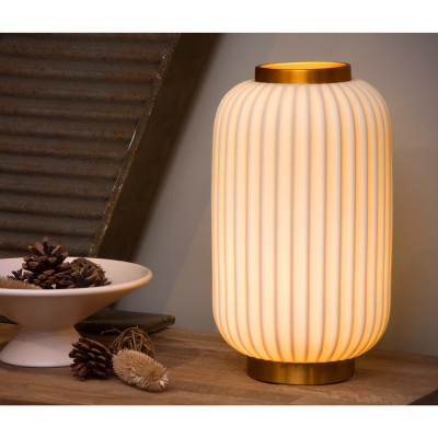  Lucide - Gosse - Lampada da tavolo grande con struttura in metallo e diffusore in porcellana - Colore: Bianco - 1 Lampadina E14 40W - 20 - SKU: 13535/34/31 