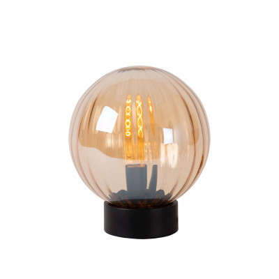 Lucide - Monsaraz - Lampada da tavolo moderna struttura in metallo con diffusore in vetro - Colore: Ambra - 1 Lampadina - E27 - 40W - IP20 - SKU: 45593/01/62