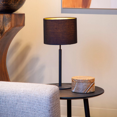  Lucide - Maya - Lampada da tavolo moderna struttura in metallo con diffusore ovale in tessuto - 1 Lampadina E27 40W - IP20 - SKU: 45509/81/ 