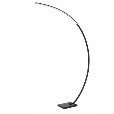 Lucide Curve Lampada da terra ad arco con LED dimmerabile base in marmo struttura in metallo Colore: Nero