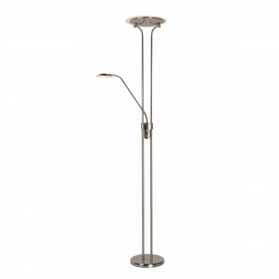 Lucide Champion LED Lampada da terra con doppio diffusore a LED dimmerabile dal design moderno Colore: Satinato