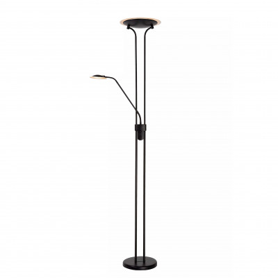 Lucide Champion LED Lampada da terra con doppio diffusore a LED dimmerabile dal design moderno Colore: Nero