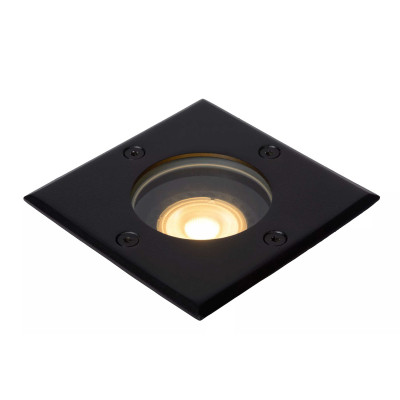Lucide Biltin Lampada da terra da incasso quadrata per esterno con struttura in alluminio Colore: Nero
