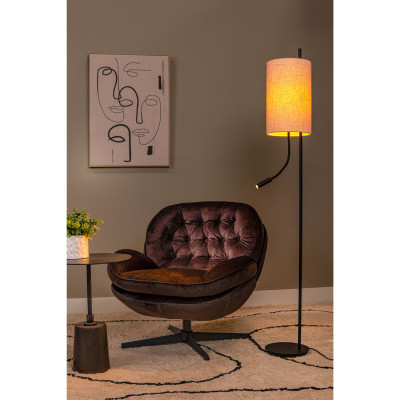 Lucide - Magic - Lampada da terra moderna con piccolo faretto a led - Colore: Nero - 1 Lampadina E27 40W - IP20 - SKU: 68711/82/30