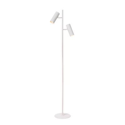 Lucide Clubs Lampada da terra moderna con struttura in alluminio e diffusori orientabili Colore: Bianco