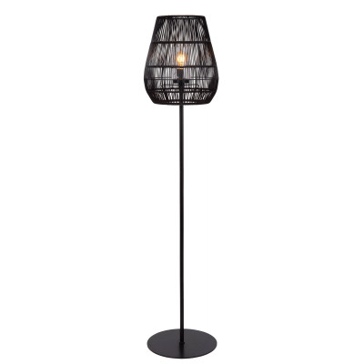 Lucide Nerida Lampada da terra per esterni in metallo dal design moderno ed elegante Colore: Nero