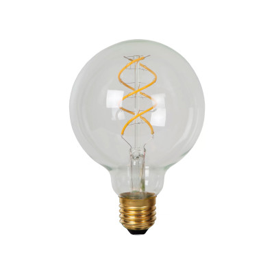 Lucide - Lampadina a filamento - Ø 9,5 cm - LED Dim. - E27 - 1x4,9W 2700K - 1 Lampadina E27 5W - Lumen 450 - Gradi Kelvin 2700k Luce Calda - IP20 - SKU: 49032/05/60