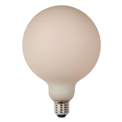 Lucide - Lampadina G125 - Bulbo a fillamento LED dimmerabile 3 Step - Ø 12,5 cm - E27 - Colore: Giallo Tenue - 1 Lampadina E27 8W - Lumen 1080 - Gradi Kelvin 2700k Luce Calda - IP 20 - SKU: 49067/08/61