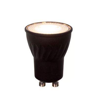 Lucide - Lampadina Led - Ø 3,5 cm - LED Dim. - GU10 - 1x3,8W 2700K - Colore: Nero - 1 Lampadina GU10 4W - Lumen 380 - Gradi Kelvin 2700k Luce Calda - IP20 - SKU: 49094/04/30
