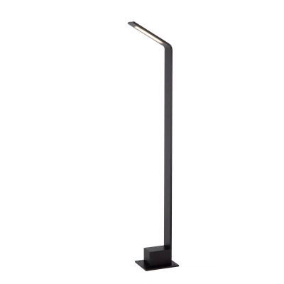 Lucide - Lawford - Paletto luminoso alto per esterno in alluminio con diffusore a LED moderno - Colore: Nero - 1 Lampadina Led Integrato 6W - Lumen 750 - Gradi Kelvin 3000k Luce Calda - IP54 - SKU: 29831/80/30