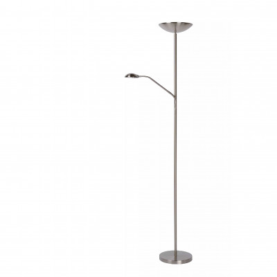 Lucide Zenit Piantana a LED dimmerabile con struttura in metallo moderna con doppio diffusore Colore: Satinato