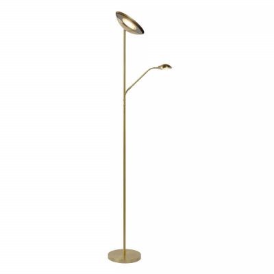 Lucide Zenit Piantana a LED dimmerabile con struttura in metallo moderna con doppio diffusore Colore: Oro