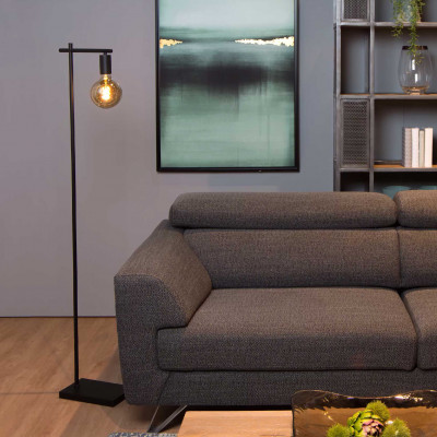 Lucide - Leanne - Piantana con base e struttura in metallo dal design moderno - Colore: Nero - 1 Lampadina E27 40W - 20 - SKU: 21721/01/30