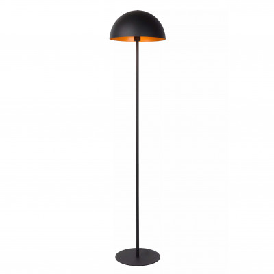 Lucide Siemon Piantana con base e struttura moderna in acciaio e diffusore a forma di fungo Colore: Nero