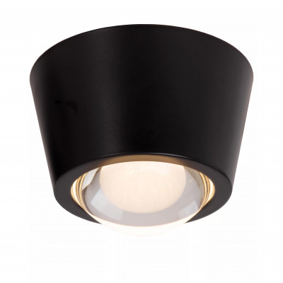 Lucide - Rigon - Plafoniera a LED rotonda con struttura in metallo - Colore: Nero - 1 Lampadina Led Integrato 6W - Lumen 330 - Gradi Kelvin 3000k Luce Calda - IP20 - SKU: 04116/06/30