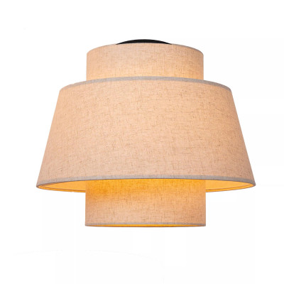 Lucide - Tribute - Plafoniera moderna con struttura in metallo e diffusore in tessuto - Colore: Crema - 1 Lampadina E27 40W - IP20 - SKU: 21135/01/38