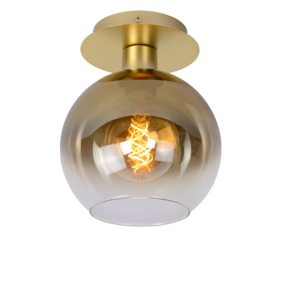Lucide - Marius - Plafoniera moderna con struttura in metallo e diffusore in vetro a boccia - Colore: Oro - 1 Lampadina - E27 - 60W - 20 - SKU: 74114/01/02