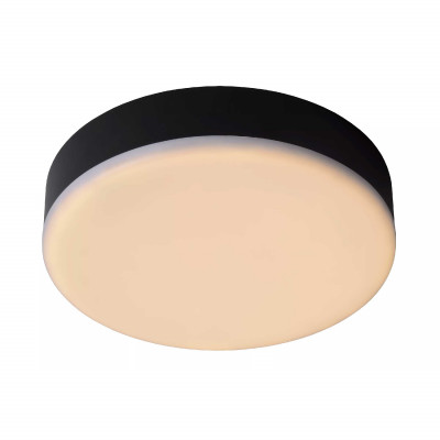 Lucide - Ceres LED - Plafoniera rotonda diffusore a LED dimmerabile struttura in alluminio moderna - Colore: Nero - 1 Lampadina - Led Integrato - 30W - Lumen 2800 - Gradi Kelvin 3000k Luce Calda - 44 - SKU: 28112/30/30