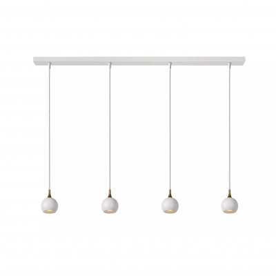 Lucide Favori Sospensione con 4 pendenti con struttura in metallo dal design elegante Colore: Bianco