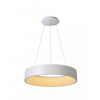 Lucide Talowe LED Sospensione moderna in alluminio e diffusore a LED integrato e dimmerabile Colore: Bianco