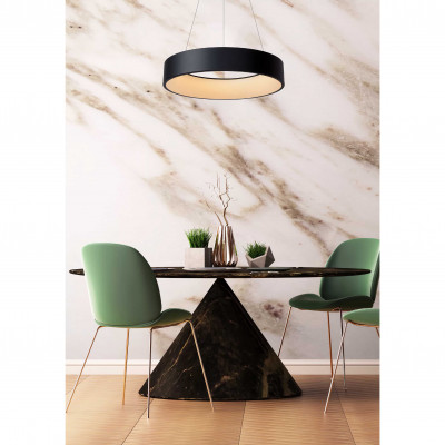 Lucide Talowe LED Lampadario moderno a led con diffusore rotondo dimmerabile Colore: Nero