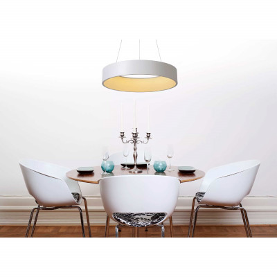 Lucide - Talowe LED - Sospensione moderna in alluminio e diffusore a LED integrato e dimmerabile - 1 Lampadina Led Integrato 42W - Lumen 1675 - Gradi Kelvin 3000k Luce Calda - 20 - SKU: 46400/42/