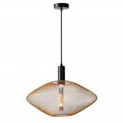 Lucide Mesh Sospensione singola con diffusore in metallo intrecciato dal design moderno Colore: Oro