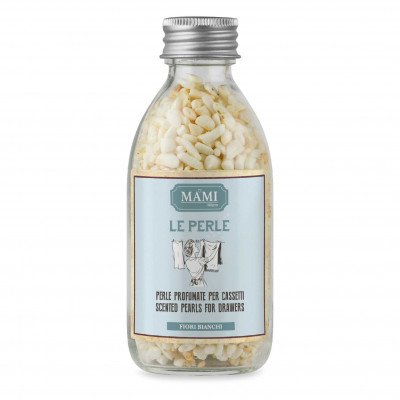 Mami Milano Le Perle Perle profumate per tessuti da inserire nei cassetti "Fiori Bianchi"