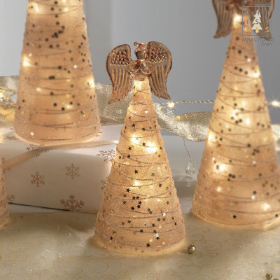  Mascagni - Angioletto di natale con LED h.19 - Colore: Ambra - SKU: 20KC2229 