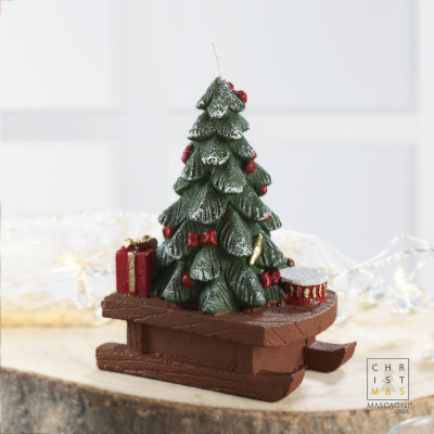 Mascagni - Candela a forma di albero di natale - Colore: Verde - SKU: 20MC2895