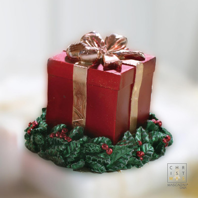 Mascagni - Candela natalizia a forma di regalo - Colore: Rosso - SKU: 20UC2890