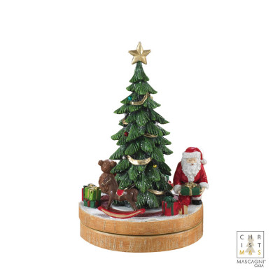  Mascagni - Carillon con albero di natale e santa claus - Colore: Multicolore - SKU: 20EC2917 