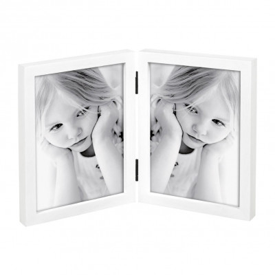 Mascagni - Cornice portafoto da tavolo con doppia foto - Colore: Bianco - SKU: 2IQM686-2