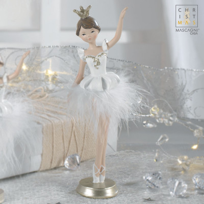 Mascagni Time Decorazione natalizia ballerina Colore: Bianco