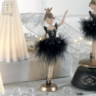 Mascagni Time Decorazione natalizia ballerina Colore: Nero