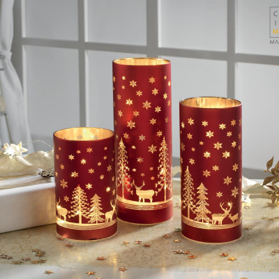 Mascagni - Candles - Decorazione natalizia Bicchiere con LED - SKU: C1591