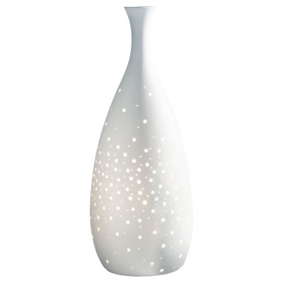  Mascagni - Lampada da tavolo interamente in porcellana dal design elegante - Colore: Bianco - 1 Lampadina E27 60W - SKU: 20QO1724 