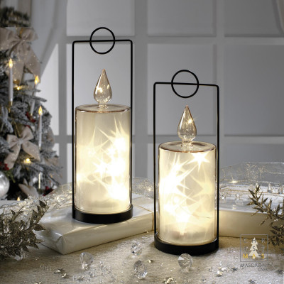  Mascagni - Lanterna a led in vetro alta - SKU: 20TC3073 