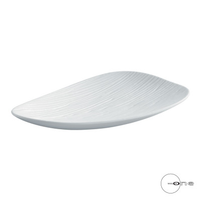 Mascagni - Iside - Piatto grande in ceramica dal design elegante - Colore: Bianco - SKU: 20QO1730