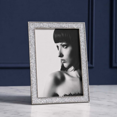 Mascagni Portafoto da tavolo con cornice in metallo dal design elegante Foto 15x20 Colore: Argento