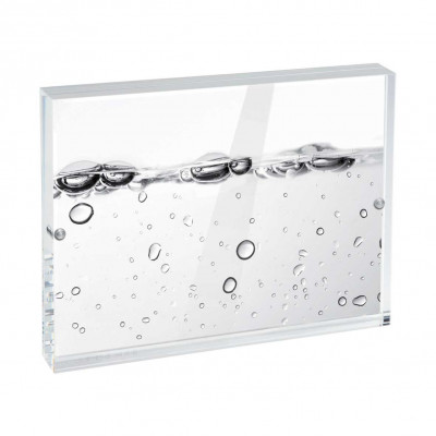 Mascagni - Portafoto da tavolo con cornice in plexiglass dal design elegante - Colore: Trasparente - Foto 10x15 - SKU: 2GCM215