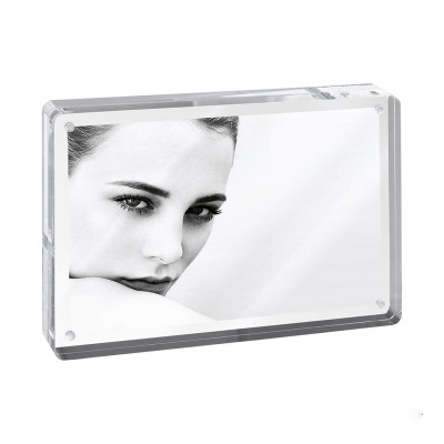 Mascagni - Portafoto da tavolo in plexiglass dal design minimalista - Colore: Trasparente - SKU: M216