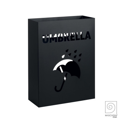 Mascagni - Portaombrelli in metallo dal design moderno - Colore: Nero - SKU: 20TSLIM