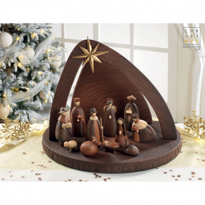 Mascagni - Time - Presepe complete in resina effetto legno - Colore: Legno - SKU: 20PC1454