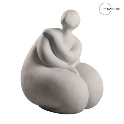 Mascagni - Scultura da tavolo in terracotta uomo "Unshaped" - Colore: Bianco - SKU: 20QO1861