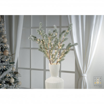 Mascagni - Lights - Set 3 rametti di abete con LED - Colore: Legno Naturale/Verde - SKU: 20MC1752