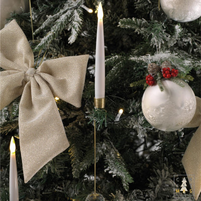 Mascagni - Set di 10 candele a led per albero di natale - Colore: Bianco - SKU: 20EC2818