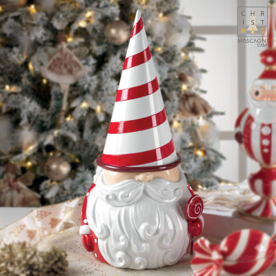  Mascagni - Mood - Statuina con Santa Claus in resina con decori natalizi - Colore: Bianco/Rosso - SKU: 20UC2006 
